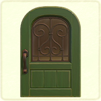 ACNH - Green iron grill door