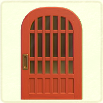 ACNH - Red latticework door