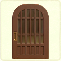 ACNH - Walnut latticework door