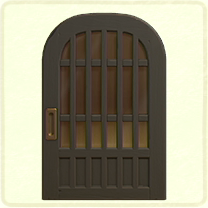 ACNH - Black latticework door