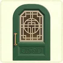 ACNH - Green imperial door