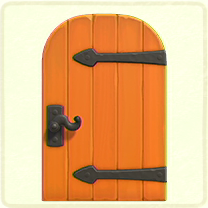 ACNH - Normal metal-accent door