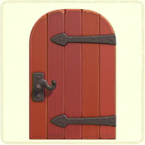 ACNH - Red metal-accent door