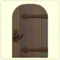 ACNH - Brown metal-accent door