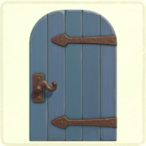 ACNH - Blue metal-accent door