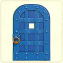 ACNH - Blue iron door