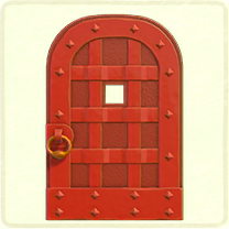 ACNH - Red iron door