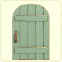 ACNH - Light green rustic door