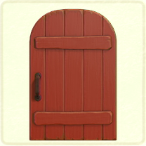 ACNH - Red rustic door