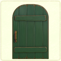 ACNH - Green rustic door