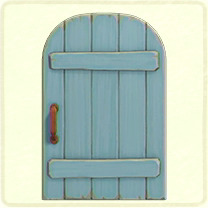 ACNH - Blue rustic door