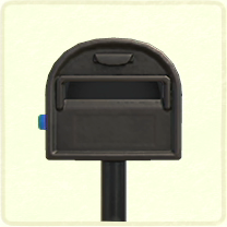 ACNH - Black ordinary mailbox
