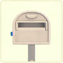 ACNH - White ordinary mailbox