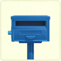 ACNH - Blue square mailbox
