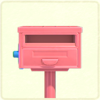 ACNH - Pink square mailbox