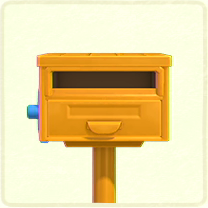 ACNH - Yellow square mailbox