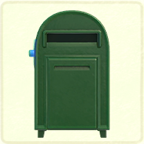 ACNH - Green large mailbox