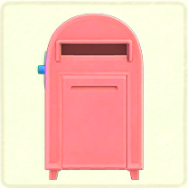 ACNH - Pink large mailbox