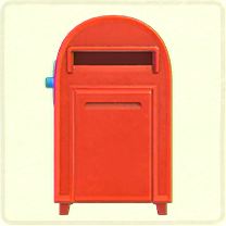 ACNH - Red large mailbox