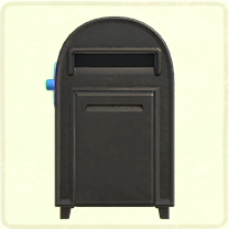ACNH - Black large mailbox