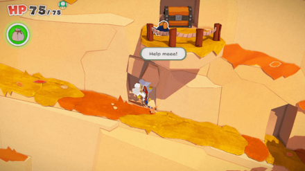 Break the wall to hide from chestnuts