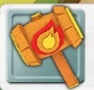 Fire Hammer Icon