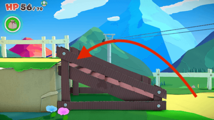 Area behind the staircase