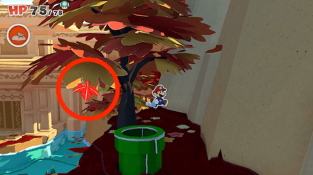 Red Leaf by the Pipe