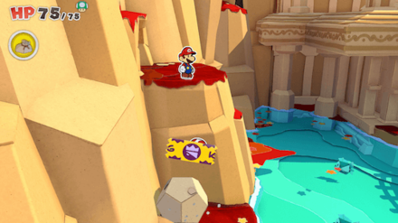 Knock down the Rock to reach the Sticker