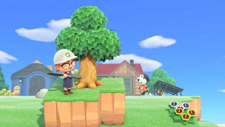 ACNH - A planted tree near a cliff edge