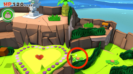 Heart Island - Switch behind the Heart Platform