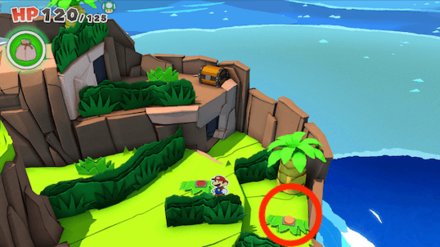 Heart Island - Hit the Button below the Palm Tree