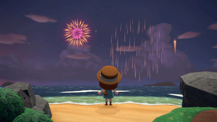 ACNH - Taking a photo with the camera interface hidden