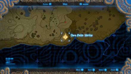 BotW - Owa Daim Shrine Map