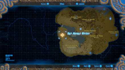 Botw - Keh Namut Shrine map