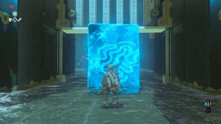 Botw - Ice pillar beneath the gate