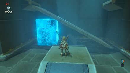 BotW - Ice pillar below a platform