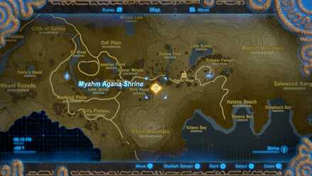 Myahm Agana Shrine map