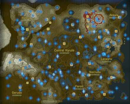 Zelda: Breath Of The Wild: All Shrine Locations And Maps