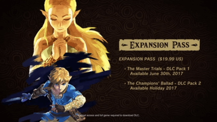 Zelda botw deals dlc price