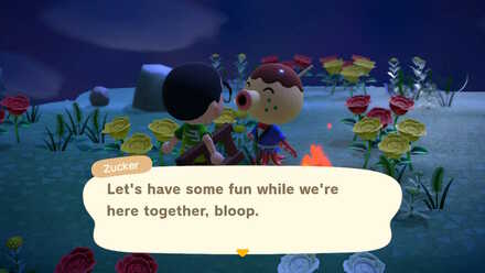 ACNH - Zucker saying Bloop