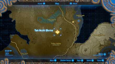 Botw - Tah Muhl Shrine map
