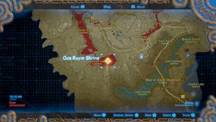 Botw - Qua Raym Shrine map