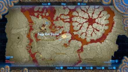 Botw - Daqa Koh Shrine map