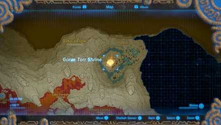 Botw - Gorae Torr Shrine map