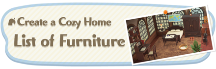 Animal Crossing New Horizons (ACNH) List of Furniture