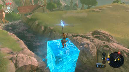 The Legend of Zelda Breath of the Wild (BotW) Crossing the water with an ice block