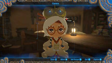 The Legend of Zelda Breath of the Wild (BotW) Taking a Photo of Purah