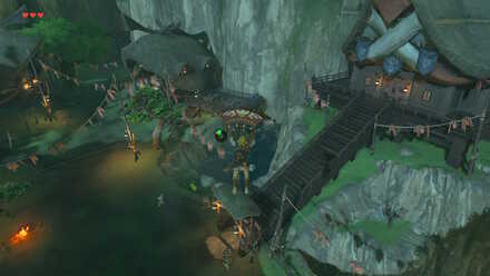 The Legend of Zelda Breath of the Wild (BotW) Descending to Kakariko Village