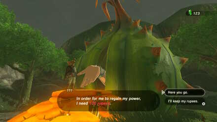 Zelda BOTW - Donate Rupees to Unlock a Great Fairy Fountain